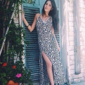 LF blue floral maxi dress
